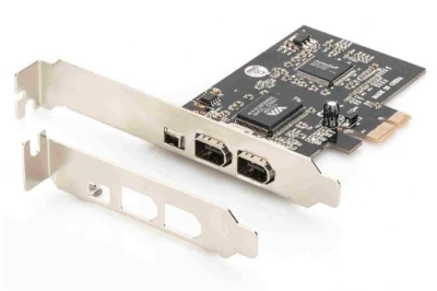 Digitus Karta rozhraní IEEE 1394a, PCIexpress, 3 port 1x ext.1394mini, 2x ext. 1394a Porty Digitus Karta rozhraní IEEE 1394a, PCIexpress, 3 port 1x ext.1394mini, 2x ext. 1394a Porty