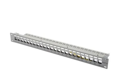Digitus Modular Patch Panel, stíněný 24 portů, blank, 1U, montáž do stojanu, šedá RAL 7035 Digitus Modular Patch Panel, stíněný 24 portů, blank, 1U, montáž do stojanu, šedá RAL 7035