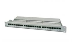 Digitus Patch Panel, CAT5E, stíněný, 24x 8P8C LSA, 1U, šedý Digitus Patch Panel, CAT5E, stíněný, 24x 8P8C LSA, 1U, šedý