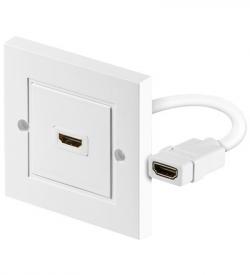 PremiumCord HDMI, zásuvka v panelu, 1x HDMI A - HDMI A Female/Female, bílá PremiumCord HDMI, zásuvka v panelu, 1x HDMI A - HDMI A Female/Female, bílá