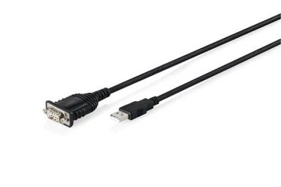 Digitus USB 2.0 na RS232 adaptér, 1,8m, černý