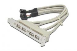 Digitus záslepka slotu s 4 USB porty, kabel 2x 10 Pin 0,25m Digitus záslepka slotu s 4 USB porty, kabel 2x 10 Pin 0,25m
