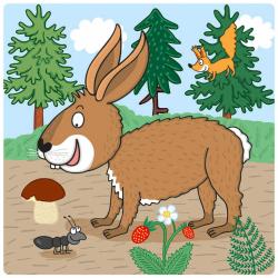 Dino Baby puzzle Kde žijí zvířátka 18x18cm skládačka 3v1 velké dílky