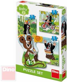 Dino Baby puzzle Krtek na louce (Krteček) 18x18cm 3v1 skládačka 12 dílků