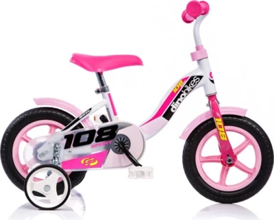 Dino 108L růžová 10 dětské kolo