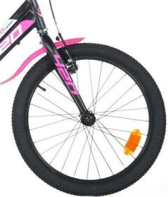 Dino AURELIA 20 420D černo-růžové dětské kolo - bez převodů