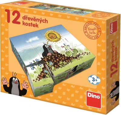 Dino DŘEVO Kostky (kubus) Krtkův rok (Krteček) 12ks (dřevěná hračka) Dino DŘEVO Kostky (kubus) Krtkův rok (Krteček) 12ks (dřevěná hračka)