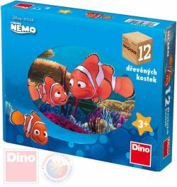 Dino DŘEVO Kostky obrázkové Hledá se Nemo set 12ks kubus (dřevěná hračka)