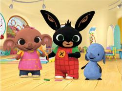 Dino DŘEVO Kubus Bing obrázkové kostky 12ks (dřevěná hračka)