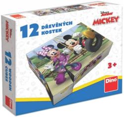 Dino DŘEVO Kubus Mickey Mouse obrázkové kostky 12ks (dřevěná hračka)
