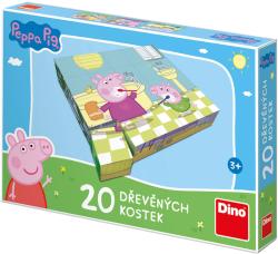 Dino DŘEVO Kubus Peppa Pig Veselý den obrázkové kostky set 20ks Dino DŘEVO Kubus Peppa Pig Veselý den obrázkové kostky set 20ks