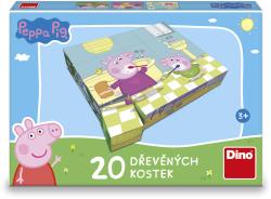 Dino DŘEVO Kubus Peppa Pig Veselý den obrázkové kostky set 20ks