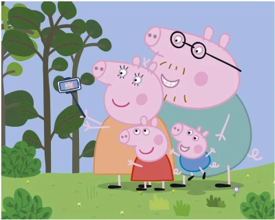Dino DŘEVO Kubus Peppa Pig Veselý den obrázkové kostky set 20ks