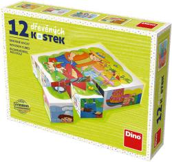 Dino DŘEVO Kubus set 12ks Povolání obrázkové kostky