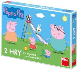 Dino Hra 2v1 Peppa Pig Člověče, nezlob se! + Žebříky a skluzavky (společenská hra)