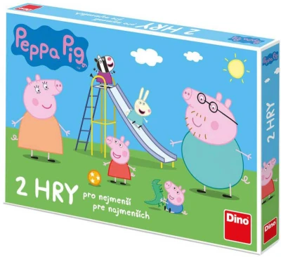Dino Hra 2v1 Peppa Pig Člověče, nezlob se! + Žebříky a skluzavky (společenská hra)