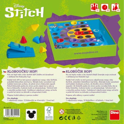 Dino Hra Kloboučku hop! Stitch (společenská hra)