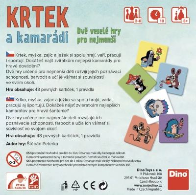 Dino Hra Krtek a kamarádi (Krteček) cestovní 2v1 (společenská hra)