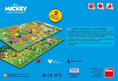 Dino Hra Mickey Mouse a kamarádi na hřišti 2v1 (společenská hra)