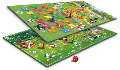 Dino Hra Mickey Mouse a kamarádi na hřišti 2v1 (společenská hra)