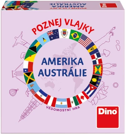 Dino Hra Poznej vlajky Amerika a Austrálie karetní (společenská hra) Dino Hra Poznej vlajky Amerika a Austrálie karetní (společenská hra)