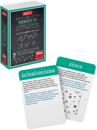 Dino Hra Rébusy II 56 hádanek a hlavolamů v krabici (společenská hra)