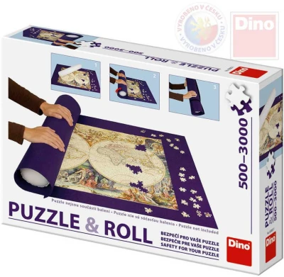 Dino Podložka na skládání a úschovu puzzle nová rolovací pro 500-3000 dílků Dino Podložka na skládání a úschovu puzzle nová rolovací pro 500-3000 dílků