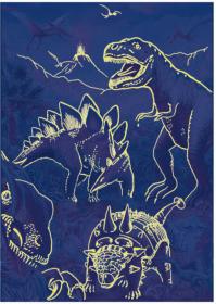 Dino Puzzle 100 dílků XL Svět dinosaurů 33x47cm svítí ve tmě skládačka