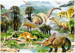 Dino Puzzle 100 dílků XL Život dinosaurů 47x33cm skládačka v krabici