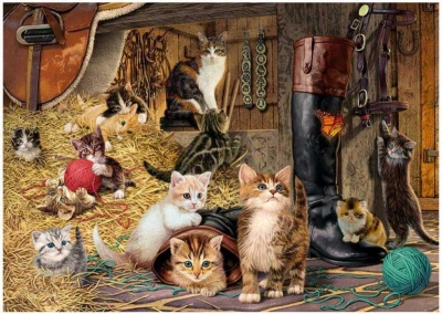 Dino Puzzle 1000 dielikov Mačičky skryté tajomstvá 66x47cm skladačka v krabici