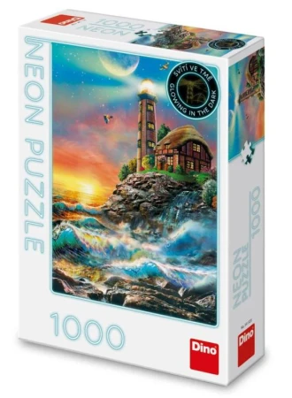 Dino Puzzle 1000 dílků Maják Neon svítící ve tmě