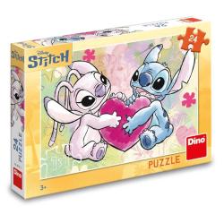 Dino Puzzle 24 Stitch: love story 24 dílků