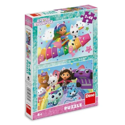 Dino Puzzle Gábi na duze 2x48 dílků 26x18cm skládačka