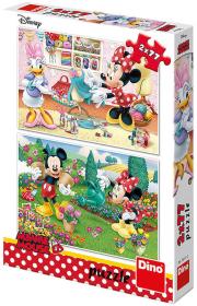 Dino Puzzle 2x77 dílků Disney Pracovitá Minnie skládačka 26x18cm Dino Puzzle 2x77 dílků Disney Pracovitá Minnie skládačka 26x18cm