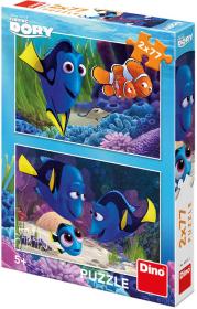 Dino Puzzle 2x77 dílků Hledá se Dory se našla skládačka 26x18cm Dino Puzzle 2x77 dílků Hledá se Dory se našla skládačka 26x18cm