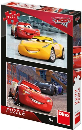 Dino Puzzle 2x77 dílků Závodníci Auta 3 (Cars) skládačka 26x18cm Dino Puzzle 2x77 dílků Závodníci Auta 3 (Cars) skládačka 26x18cm