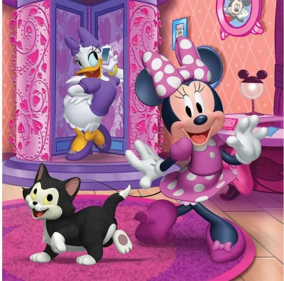 Dino Puzzle 3x55 dílků Disney Den s Minnie Mouse skládačka 18x18cm 3v1