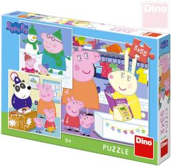 Dino Puzzle 3x55 dílků Peppa Pig Veselé odpoledne 18x18cm skládačka 3v1 Dino Puzzle 3x55 dílků Peppa Pig Veselé odpoledne 18x18cm skládačka 3v1