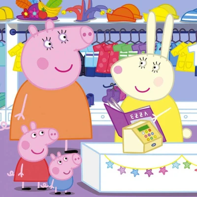 Dino Puzzle 3x55 dílků Peppa Pig Veselé odpoledne 18x18cm skládačka 3v1