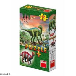 DINO Puzzle 60 dílků Dinosauři 6 druhů + figurka dinosaura DINO Puzzle 60 dílků Dinosauři 6 druhů + figurka dinosaura