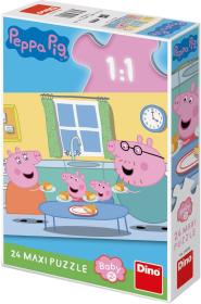 Dino Puzzle baby maxi 24 dílků Peppa Pig Oběd 47x66cm skládačka Dino Puzzle baby maxi 24 dílků Peppa Pig Oběd 47x66cm skládačka