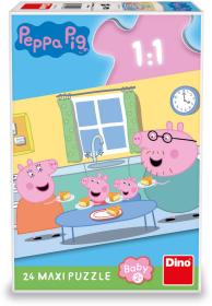 Dino Puzzle baby maxi 24 dílků Peppa Pig Oběd 47x66cm skládačka
