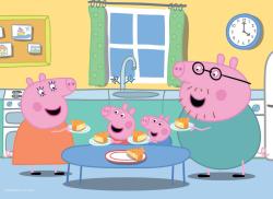 Dino Puzzle baby maxi 24 dílků Peppa Pig Oběd 47x66cm skládačka