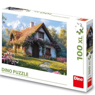 Dino Puzzle Chata v údolí 100 XL dílků