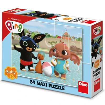 Dino Puzzle dětské 24 maxi dílků Bing u bazénu Dino Puzzle dětské 24 maxi dílků Bing u bazénu