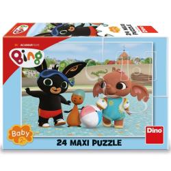 Dino Puzzle dětské 24 maxi dílků Bing u bazénu