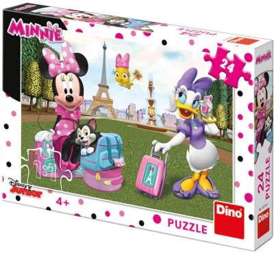 Dino Puzzle Disney Minnie v Paříži 24 dílků 26x18cm skládačka v krabici Dino Puzzle Disney Minnie v Paříži 24 dílků 26x18cm skládačka v krabici