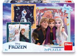 Dino Puzzle Frozen Radostný podzim 3x55 dílků 18x18cm skládačka
