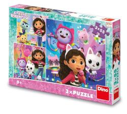 Dino Puzzle Gábi: Oslava 3x55 dílků deskové Dino Puzzle Gábi: Oslava 3x55 dílků deskové