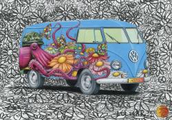 Dino Puzzle Hippies VW 47x33cm skládačka 500 dílků v krabici